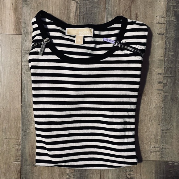MICHAEL KORS BLACK & WHITE STRIPE SHIRT ❤️💕 - Picture 7 of 7